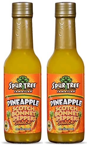Spur Tree Jamaican Pineapple Scotch Bonnet Pepper Sauce 5 oz ( 2 pack)