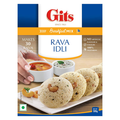 Gits Rava Idli Mix, 1500g (Pack of 3 X 500g Each)