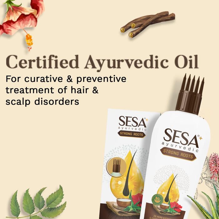 Sesa+ Ayurvedic Strong Roots Hair Oil with Banyan Tree Extracts 110ml