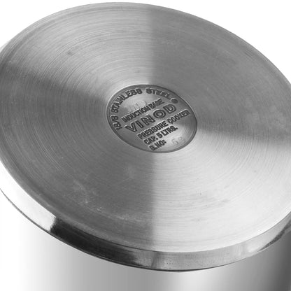 Vinod Pressure Cooker Stainless Steel Inner Lid - 7 Liter Sandwich Bottom Indian Pressure Cooker Induction Friendly Cooker Best Used For Indian Cooking, Soups, and Rice Recipes, Quinoa