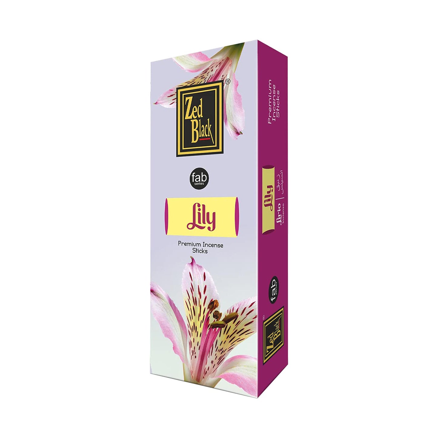 ZED Black Lily Incense Sticks - 20 Incense Sticks per Box -& 6 Boxes Inside (Total 120 Sticks) Premium Quality Incense Sticks for Relaxation, Yoga