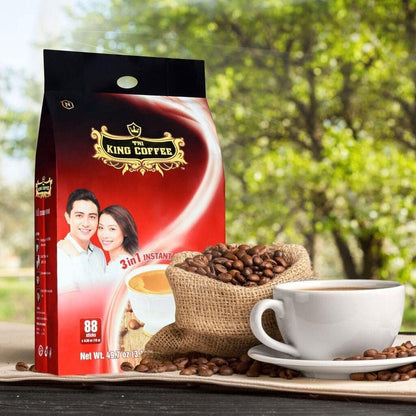 King Coffee Instant Coffee 3in1 Sugar, Non-dairy creamer & Coffee Mix Bag 88 sticks x 16g Vietnamese Coffee - Pack of 2