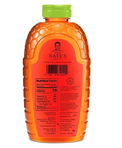 Nature Nate's 100 % Organic Raw Unfiltered Honey 40 Oz - Food / Masala / Dal