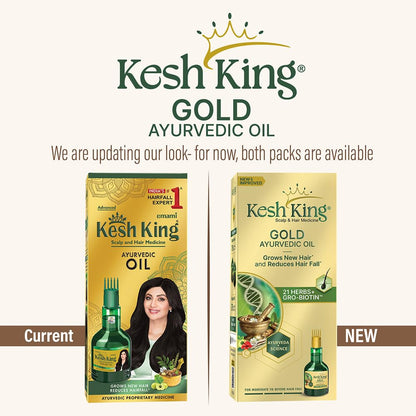 Kesh King Ayurvedic Scalp and Hair Oil, 100ml (Hair Oil, 100ml) - Indian Hair Products