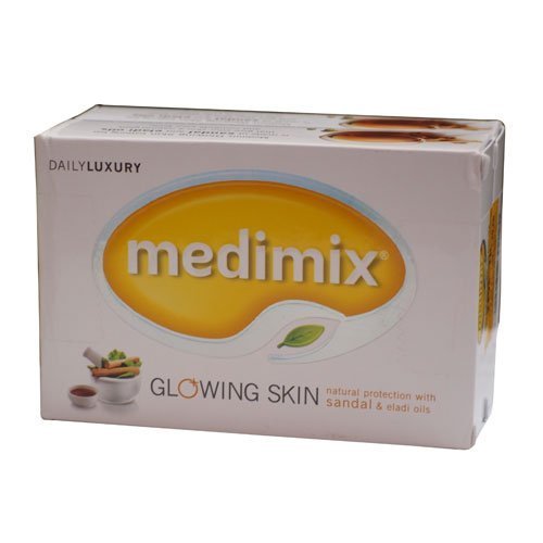 Medimix Glowing Skin natural protection with SANDAL & ELADI Oils (125 GM X 2 Bars) by Medimix