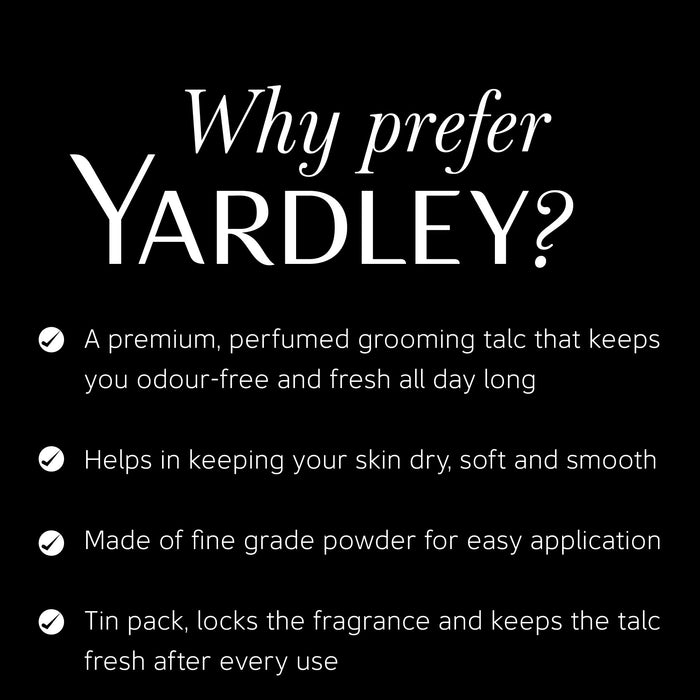 Yardley London Gentleman Deodorising Talc Talcum Powder for Men 100Gm