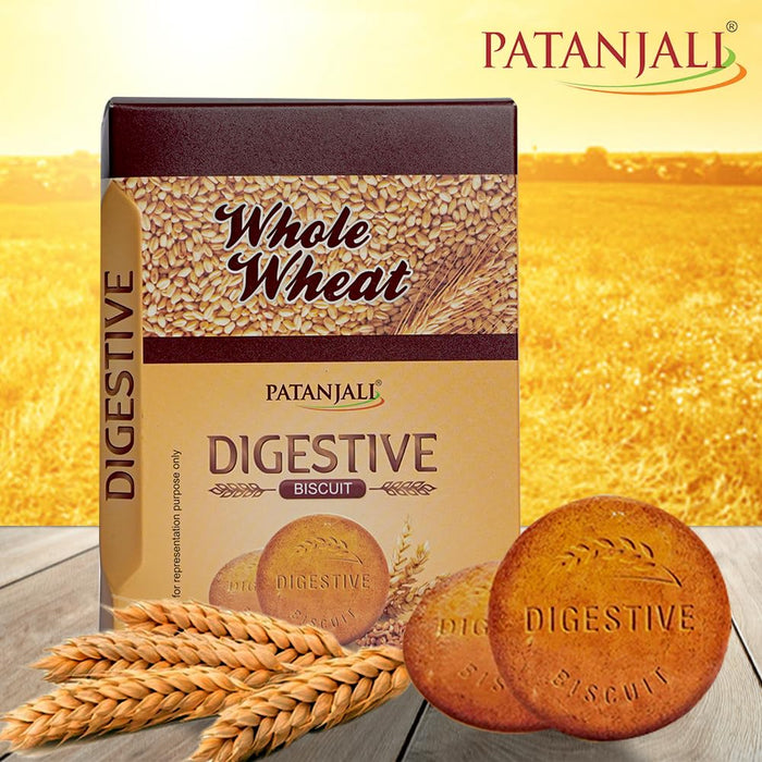 Patanjali Whole Wheat Digestive Biscuits (Pack Of 3-250g)