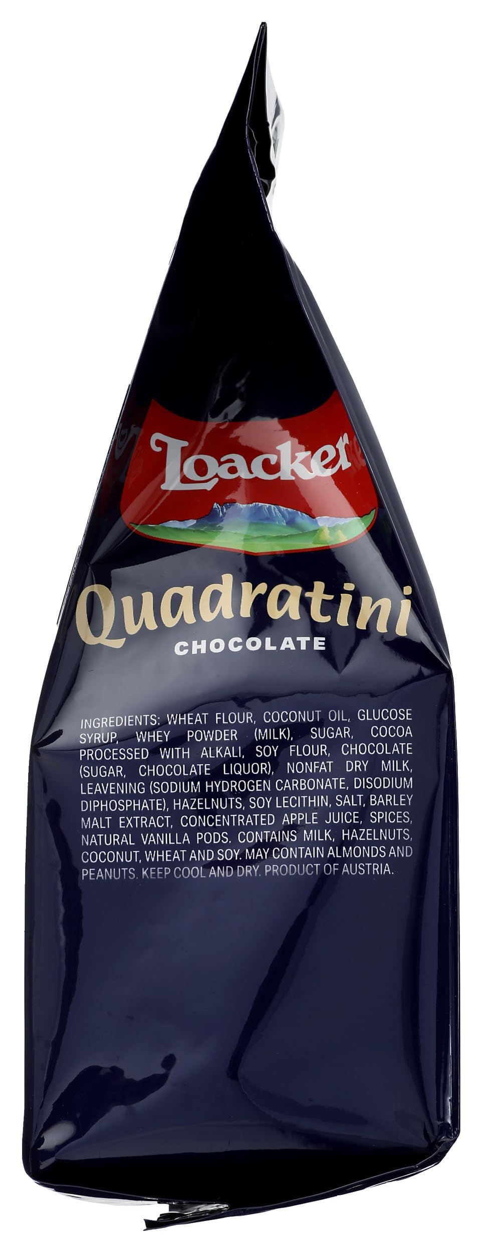 Loacker Wafer Quadratini Chocolate Cream, 8.82 oz (14301)