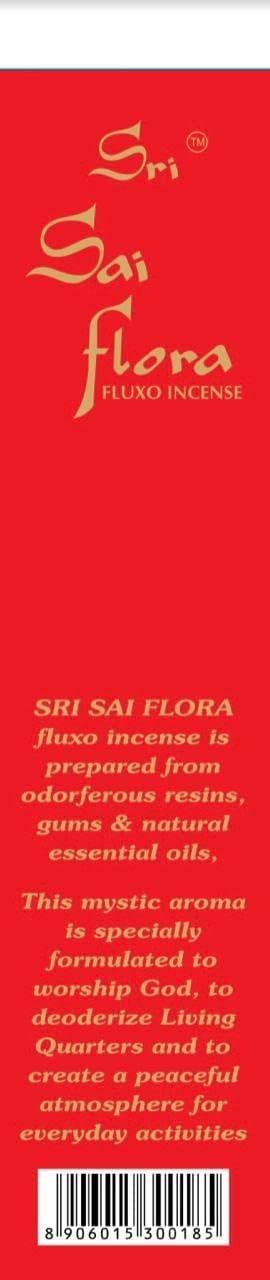 Sri Sai Flora fluxo incense/joss/agarbatti sticks (12 units x 25 grams)