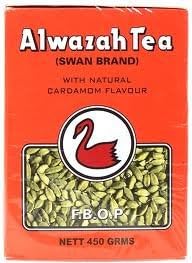 Alwazah Tea, Ceylon with natural cardamom flavour, Swan Brand, 400-gram box