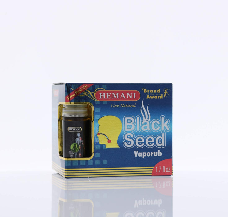 Black Seed Vapor Rub Ointment - 50mL (1.7 FL OZ) - Soothes Chest Congestion and Muscle Pain - Free Massage Oil Included