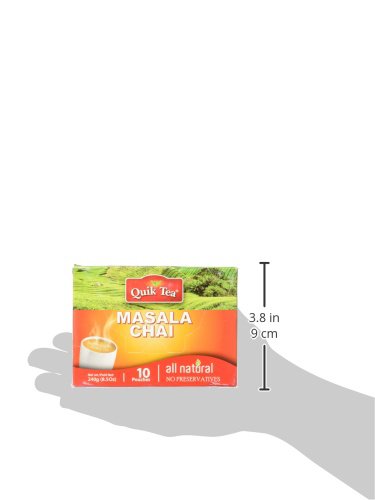 Quik Tea Masala Spiced Chai - 10 Pouches (Pack of 3 for a Total of 30 Pouches) - Indian Tea