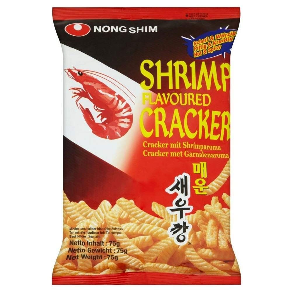 Nongshim Shrimp Crackers Set (Original Flavor + Spicy Flavor) 4 pack