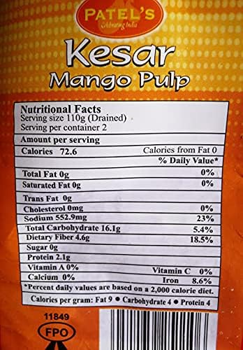 Deep Kesar Mango pulp 30 Oz