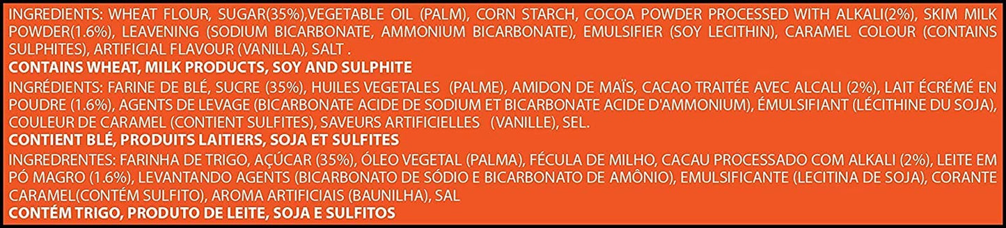 BRITANNIA Bourbon the Original - Choco Creme Biscuits 6.91oz (196g) - Smooth Chocolate Cream Biscuits for Breakfast & Snacks - Topped with Sugar Crystals (Pack of 6)