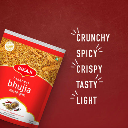Bikaji Bikaneri Bhujia 1kg (35.27oz) | Authentic Indian Savory Snack | Spicy Dew Bean & Gram Flour Sev Noodles | Traditional Bikaner Recipe | Crunchy Tea-Time Namkeen | Made in India | Vegetarian Snack
