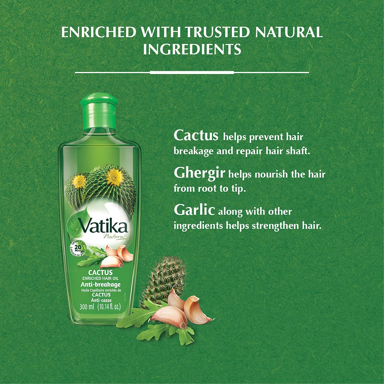 Vatika naturals Cactus Enriched Hair Oil 300 ml