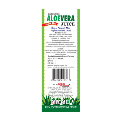 Basic Ayurveda Aloe Vera Juice Sugar Free 960 ml
