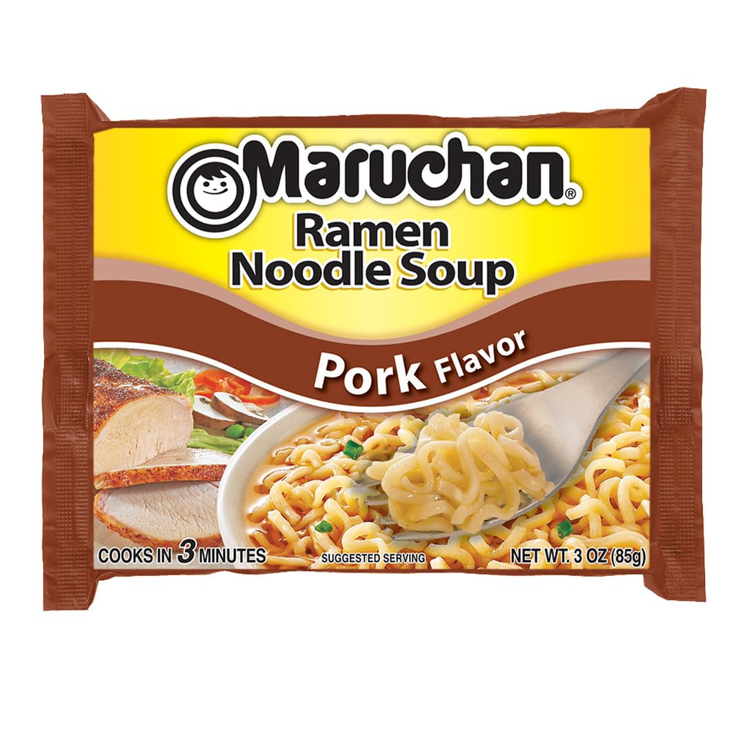 Maruchan Ramen Pork Flavor, 3.0 Oz(Pack of 24)