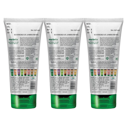 Medimix Ayurvedic Natural Glow Face Wash, 100ml (Pack of 3)