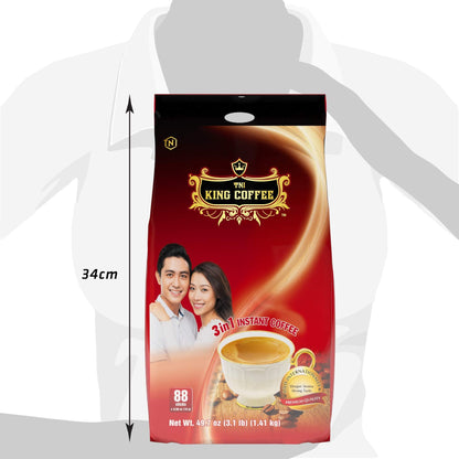 King Coffee Instant Coffee 3in1 Sugar, Non-dairy creamer & Coffee Mix Bag 88 sticks x 16g Vietnamese Coffee - Pack of 2