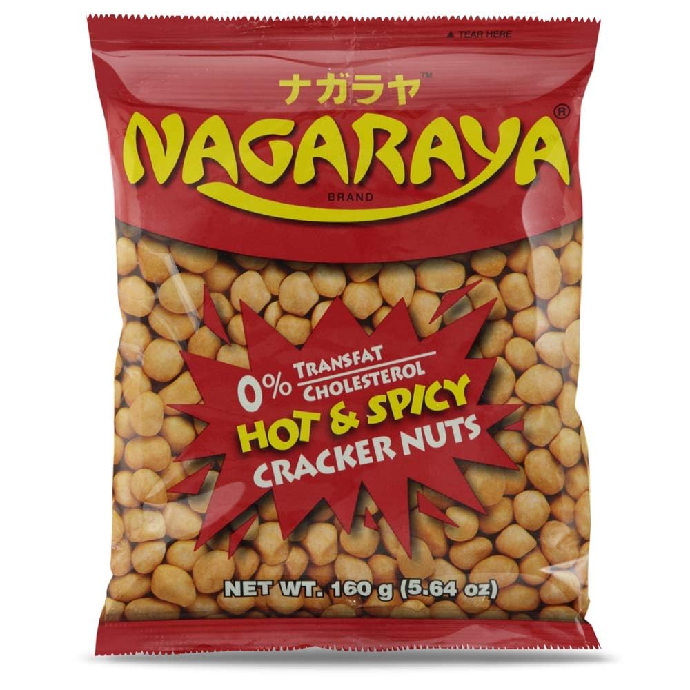 Nagaraya Hot & Spicy Cracker Nuts Pack of 5 (160g Per Pack)