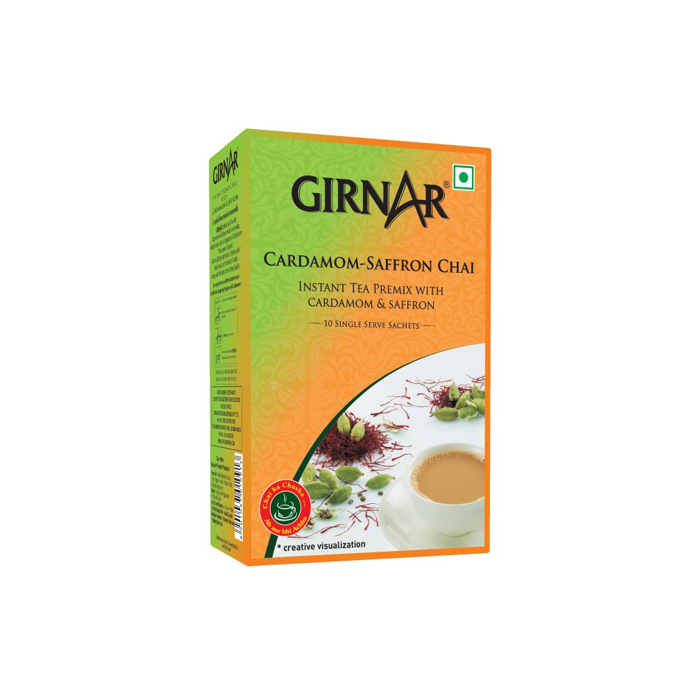 Girnar Instant Cardamom Saffron Tea Premix, 140 g