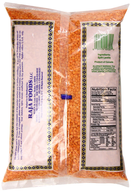 Swad Masoor Dal Split Red Lentils 4 lbs - Dal Lentils