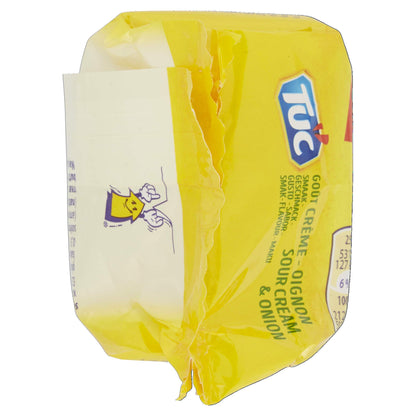 TUC Crackers | TUC Biscuits | Crispy Salted Crackers with Sour Cream & Onion Flavor | LU Cookies | 3.52 Ounce Total Weight