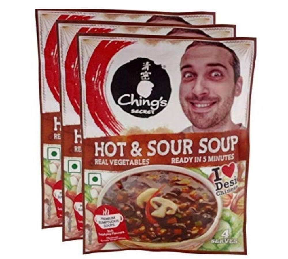 Ching's Soup Mix Hot and Sour, 55g (pack of 5) Indian Snacks