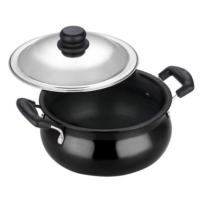 Vinod Black Pearl Handi With Lid - Food / Masala / Dal
