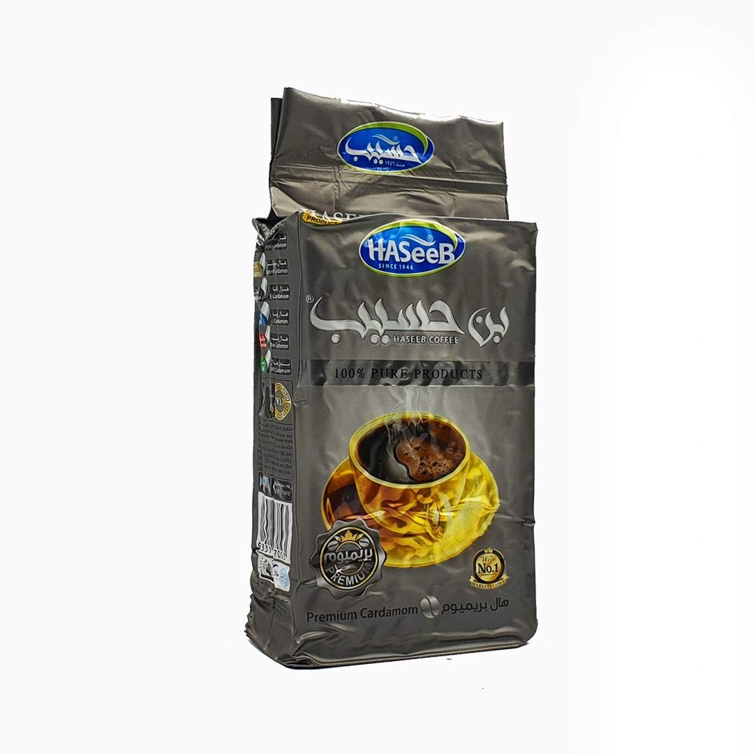Haseeb Premium Cardamom Turkish Coffee (Silver) 500 G