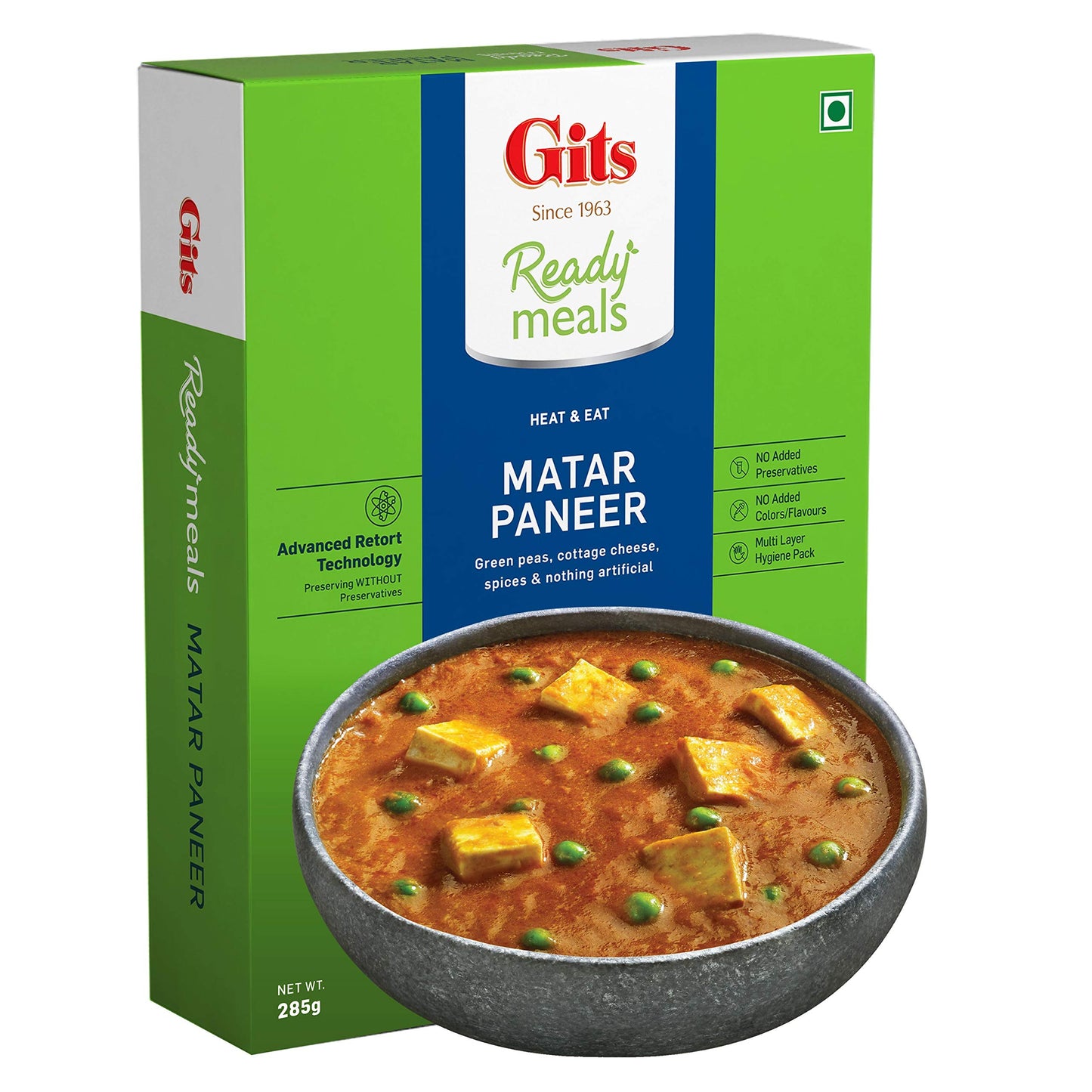 Gits Ready Meals, Matar Paneer, 10 Ounce