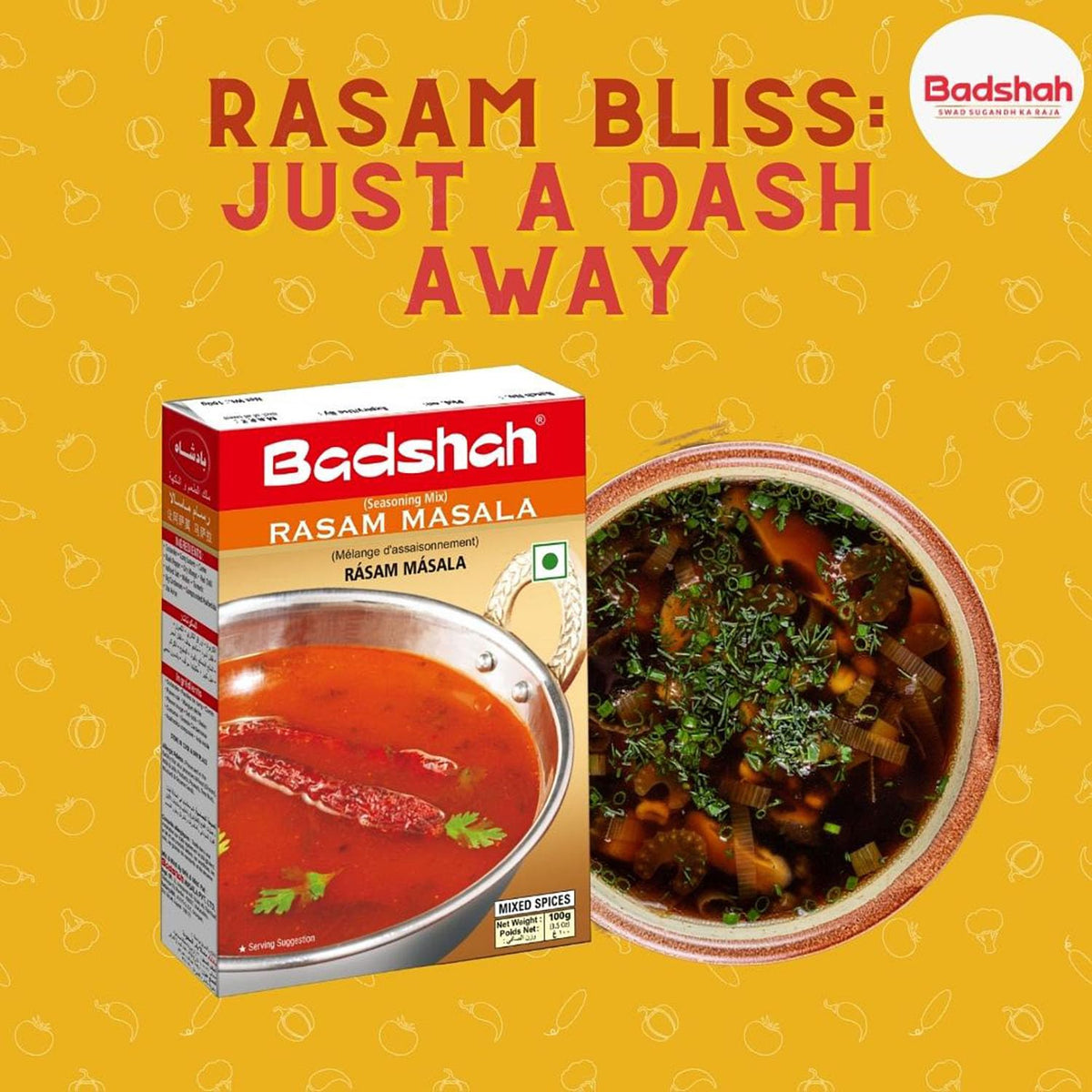 Badshah Masala, Rasam Powder, 3.5-Ounce Box (Pack of 12)