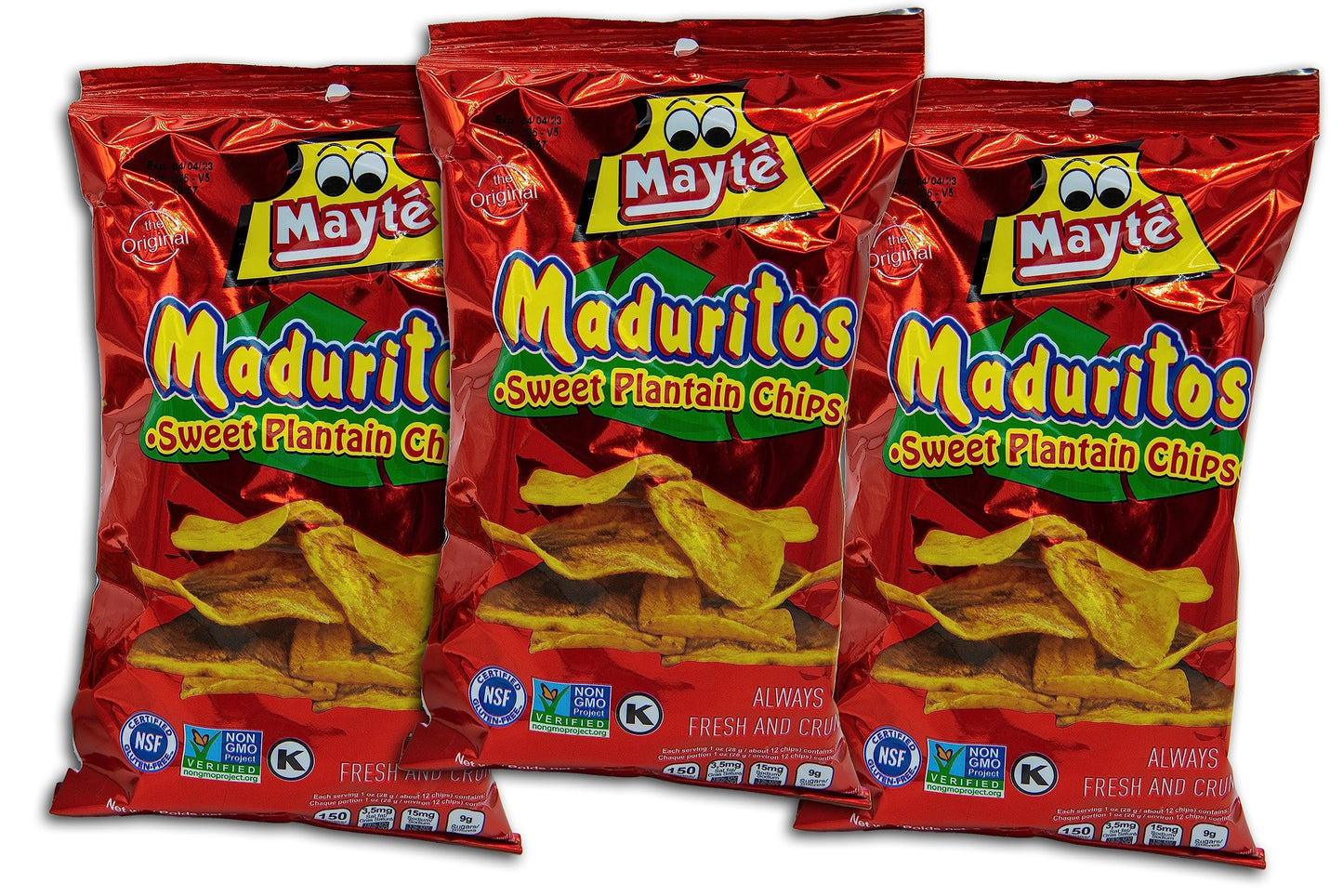 Sweet Plantain Chips Mayte / Maduritos Dulcesitos Mayte 3.3oz - 3 Pack - Despensa Colombiana Value Pack