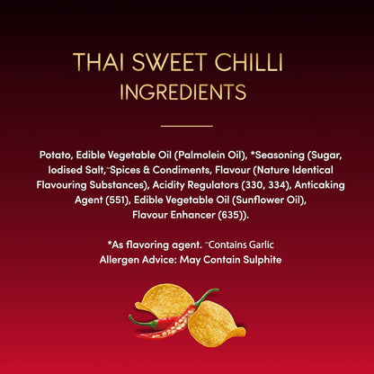 GB Lay's Gourmet Thai Sweet Chilli Indian Chips, Kettle Chips, 3 Pack | 55g (total 165g)