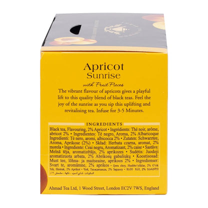 Ahmad Tea Apricot Sunrise, Tea Bags, 20-Count Boxes (Pack of 2)