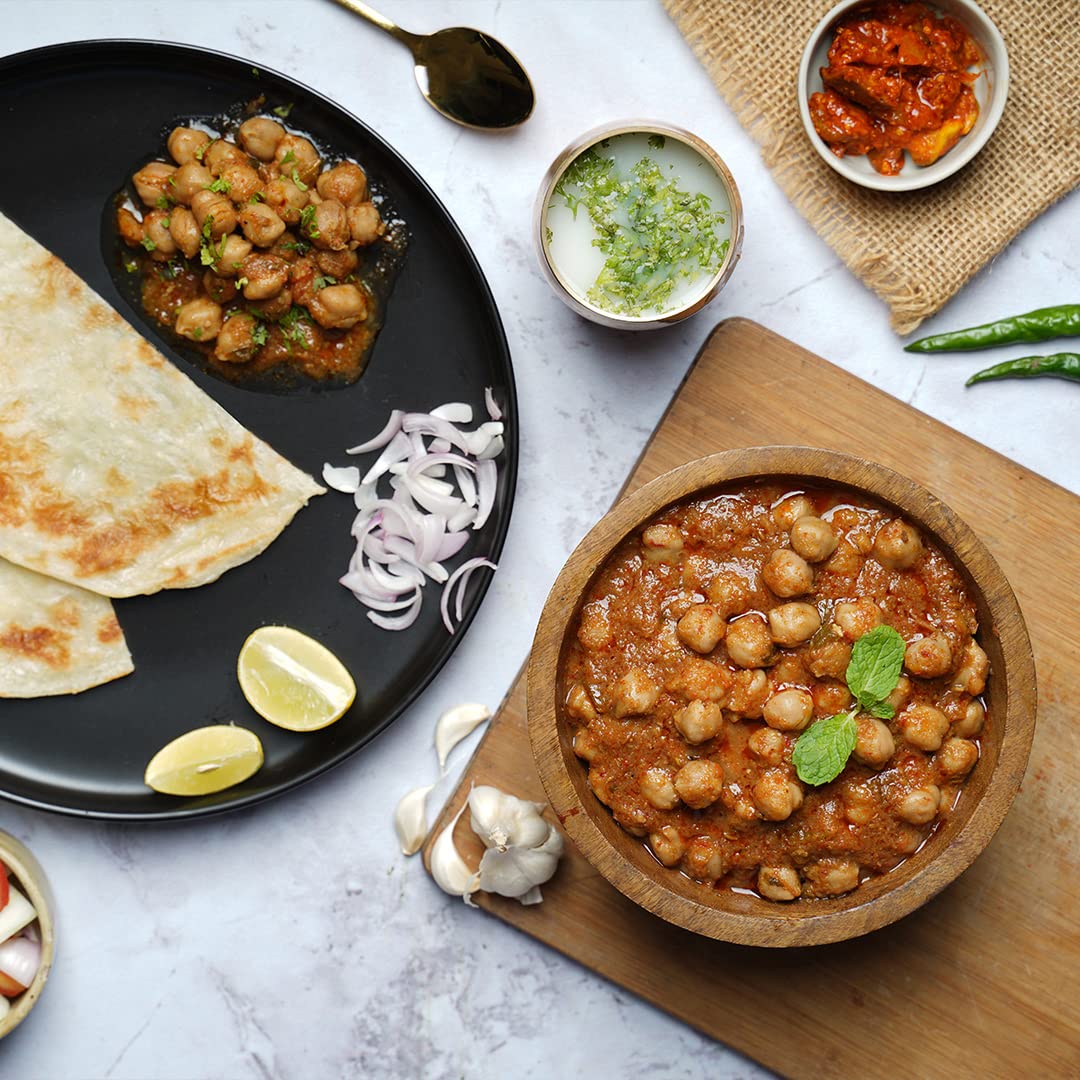 Ashoka Ready to Eat Indian Meals Since 1930, 100% Vegan Punjabi Choley, All-Natural Traditionally Cooked Indian Food, Plant-Based, Gluten-Free and with No Preservatives, 10 Ounce (Pack of 5)