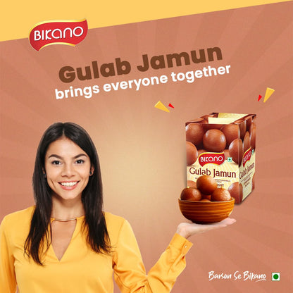 BIKano Gulab Jamun-1 Kg-Bikaneri Namkeen Indian Traditional Snacks & Sweet-No Preservatives-Sweets Gourmet Gift Box