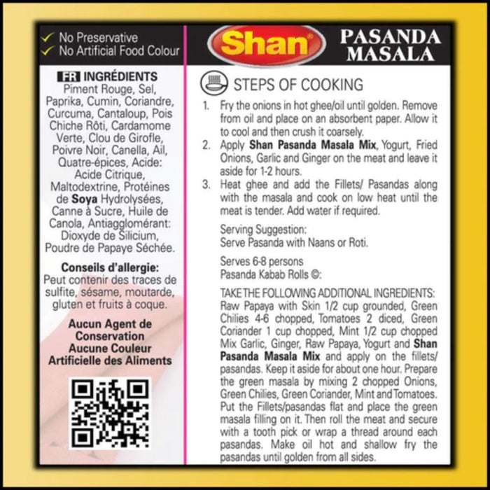 Shan Pasanda Curry Mix, 1.75 Ounce