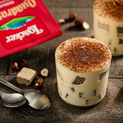 Loacker Quadratini Tiramisu' Wafer, 220g/7.76oz