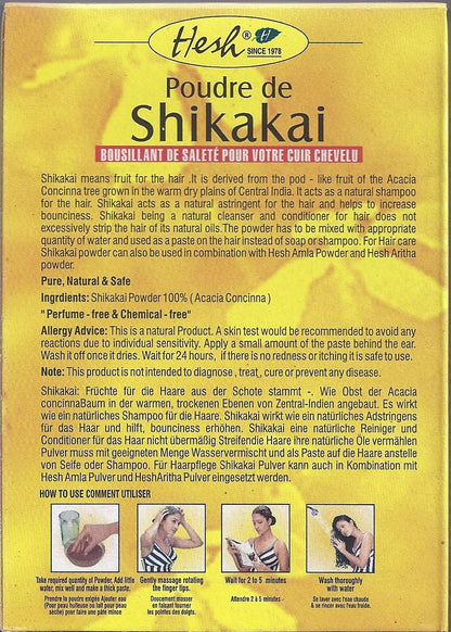 Shikakai Powder 3.5oz (100g) - Hesh Pharma (Pack of 6)