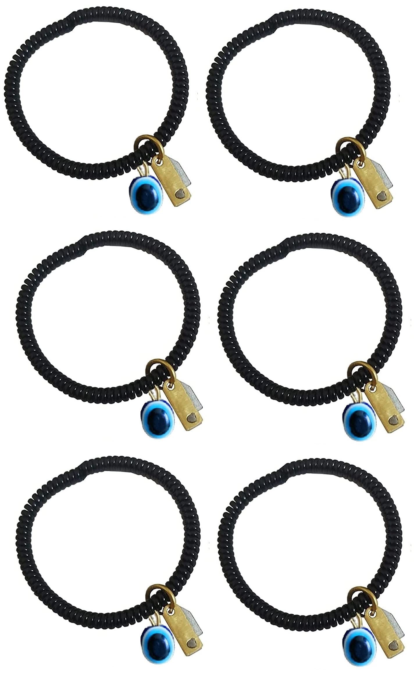 Nazar Battu Evil Eye Knife Bracelet Free Size for Men and Women | Stylish and Trendy Evil Eye Bracelet Nazar Battu Black Beaded Bracelets Unisex