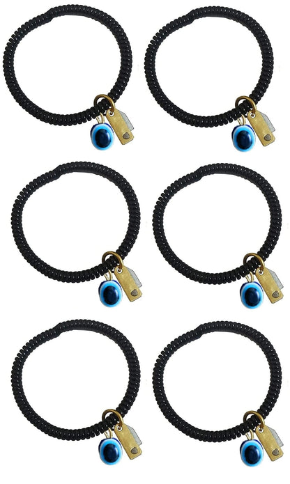 Nazar Battu Evil Eye Knife Bracelet Free Size for Men and Women | Stylish and Trendy Evil Eye Bracelet Nazar Battu Black Beaded Bracelets Unisex