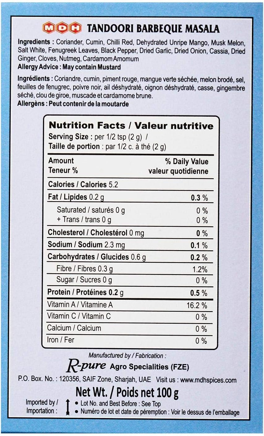MDH Tandoori BBQ Masala 100 gms - Indian Spices