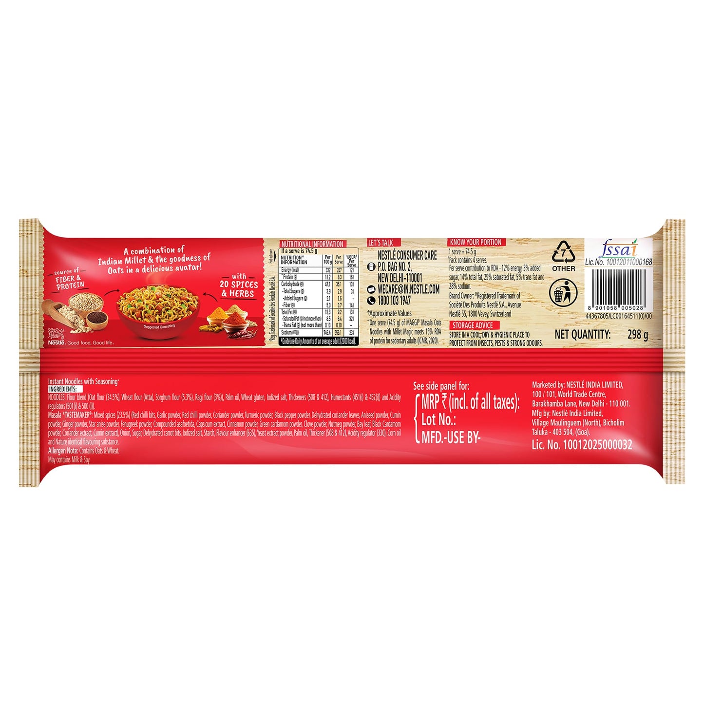 Maggi Masala Oats noodles 290 gms