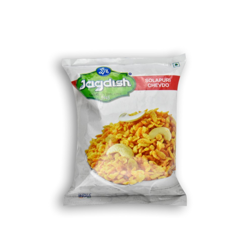 Jagdish Farshan (Vadodara) Solapuri Chevdo, Authentic Indian Savoury Snacks, Fresh Maharastrian Famous Food, (Pack of 2, Each Pack of 50 Grams)