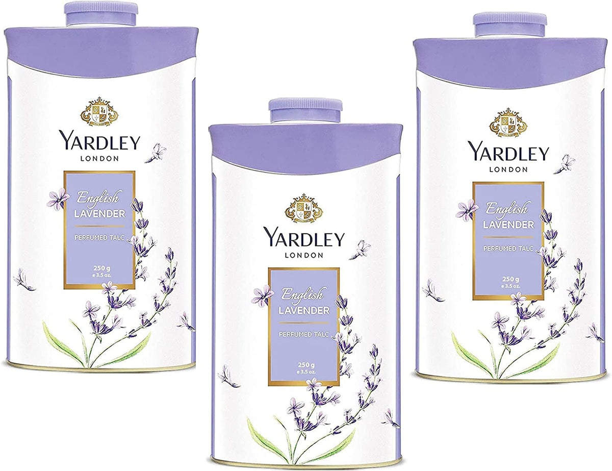Yardley London Fresh Floral Fragrance Locked in a Fine & Silky Perfumed Talcum Powder (Yardley London English Lavender, Pack of 1 250Gram) - Skin Care