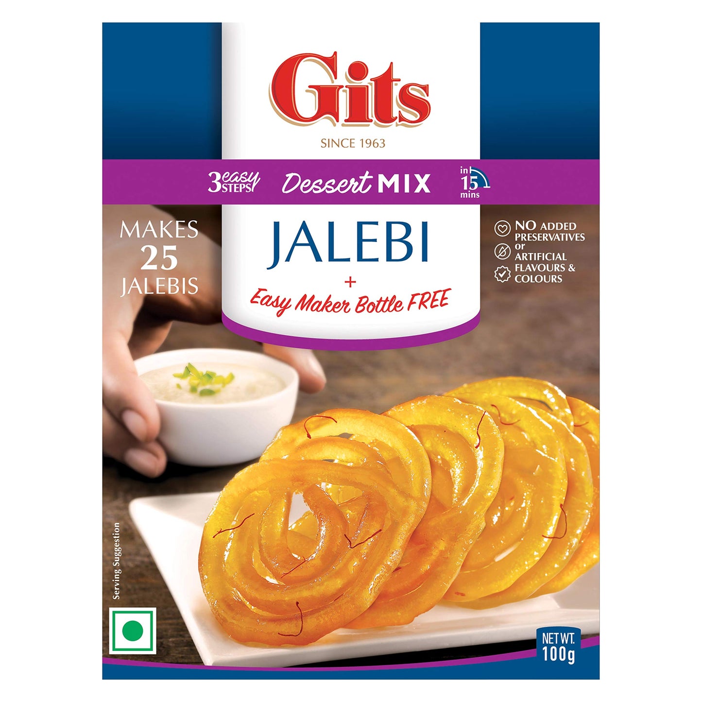 Gits Jalebi Dessert Mix, 100 g (Pack of 4)
