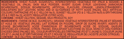 BRITANNIA Treat O'som Orange Sandwich Biscuits 4.23oz (120g) - Breakfast & Tea Time Snacks - Delicious Grocery Cookies - Suitable for Vegetarians (Pack of 4)